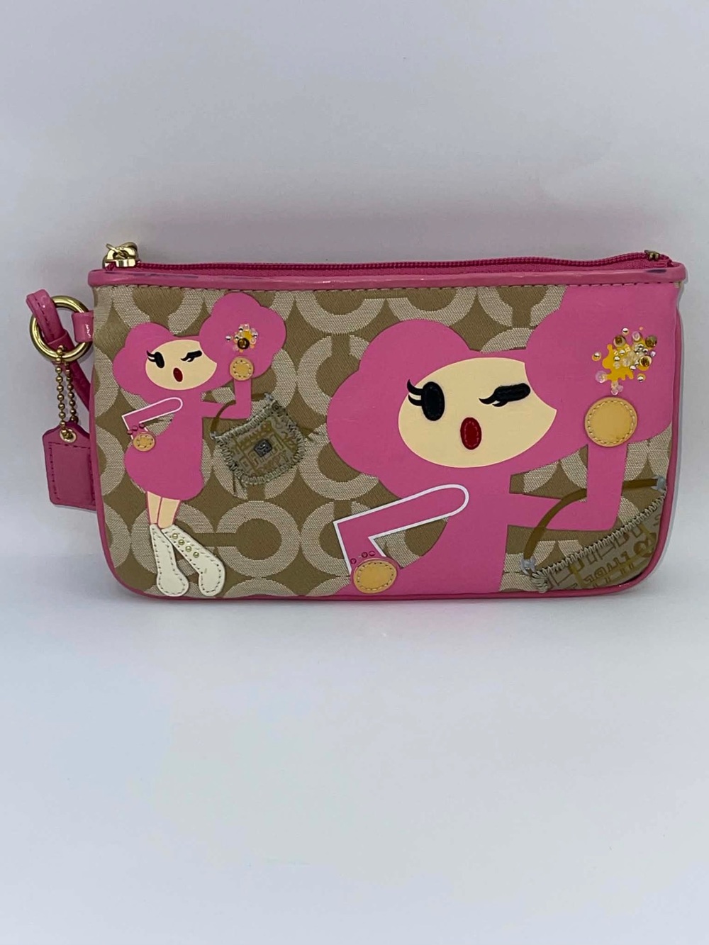 Coach Pink Poppy Wristlet